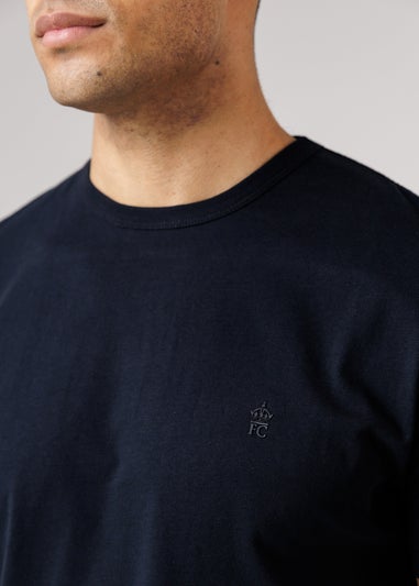 French Connection Navy Cotton T-Shirt & Shorts Co Ord Set