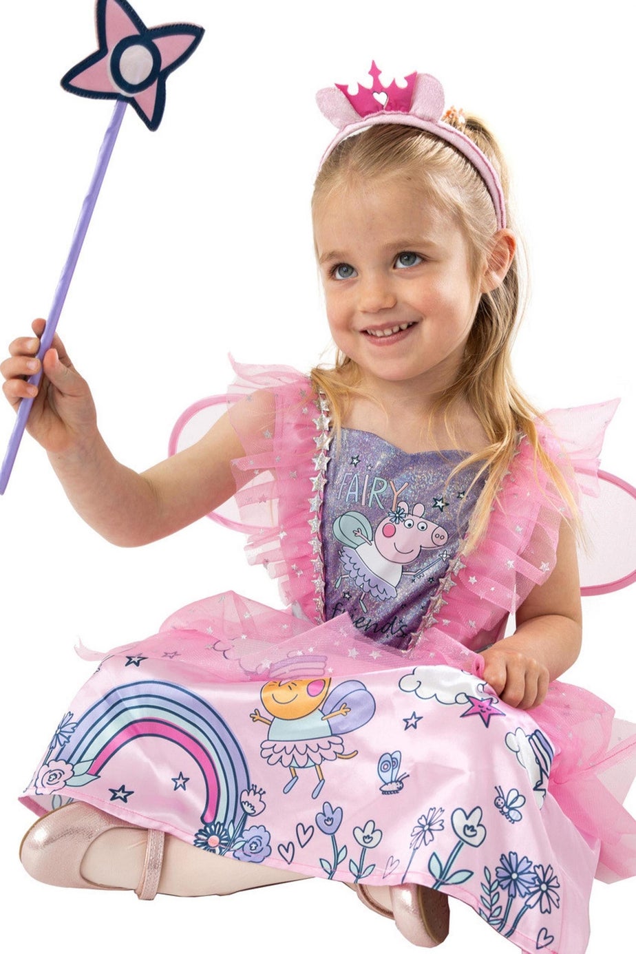 Vanilla Undeground Peppa Pig Kids Pink Fairy Princess Dress With Accessories (Age 1 - 6 Years)