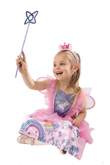 Vanilla Undeground Peppa Pig Kids Pink Fairy Princess Dress With Accessories (Age 1 - 6 Years)