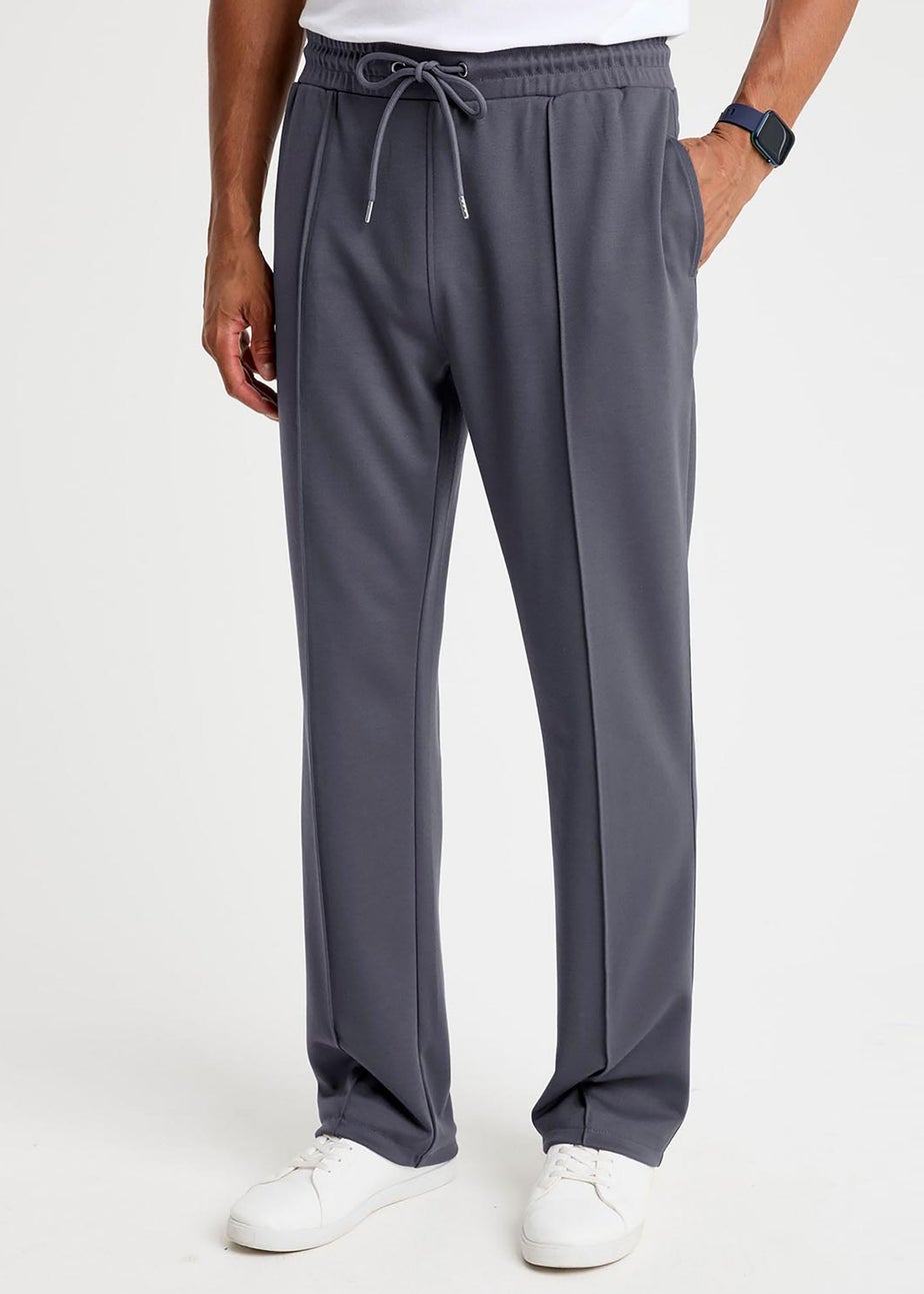 Cotton Traders Dark Steel Pintuck Jogger