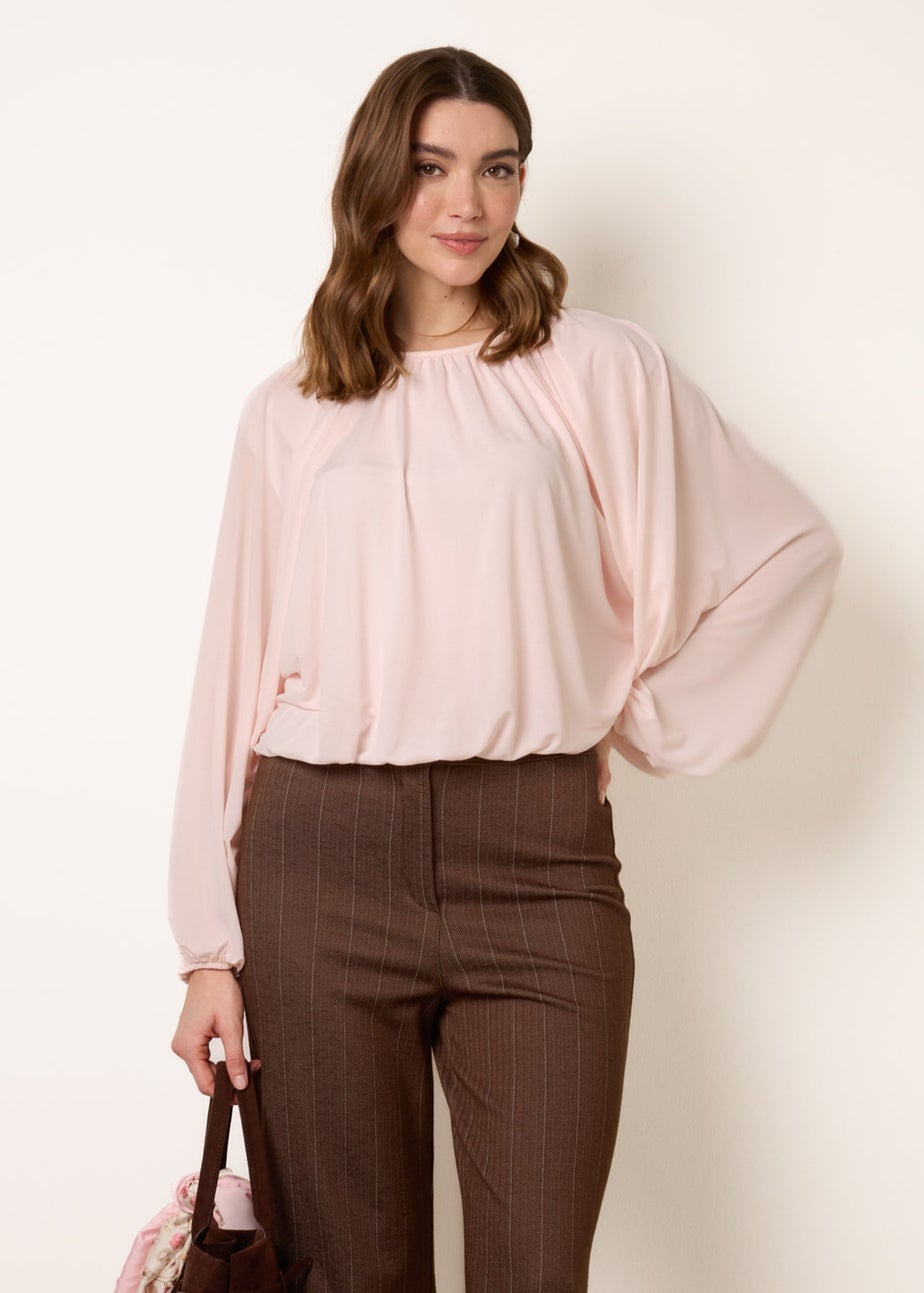 Blue Vanilla Pink Batwing Puffball Blouse