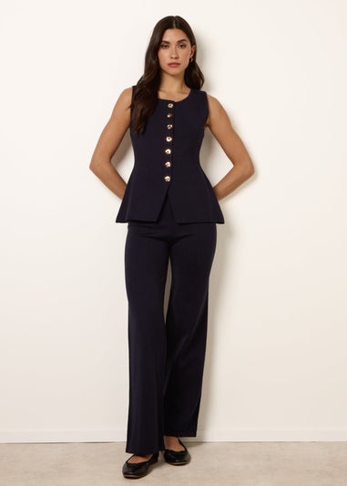 Blue Vanilla Navy Set With Gold Button