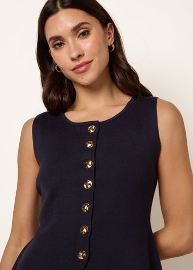 Blue Vanilla Navy Set With Gold Button