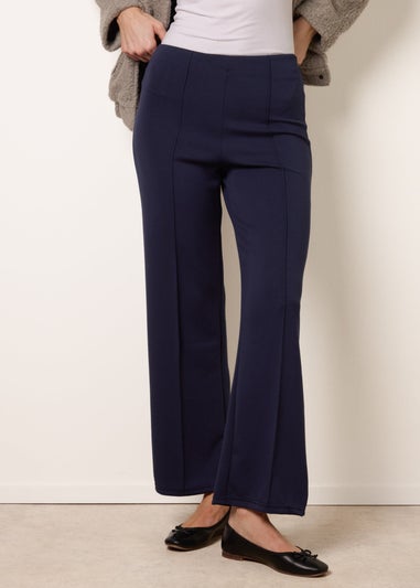 Blue Vanilla Navy Pintuck Jersey Trousers