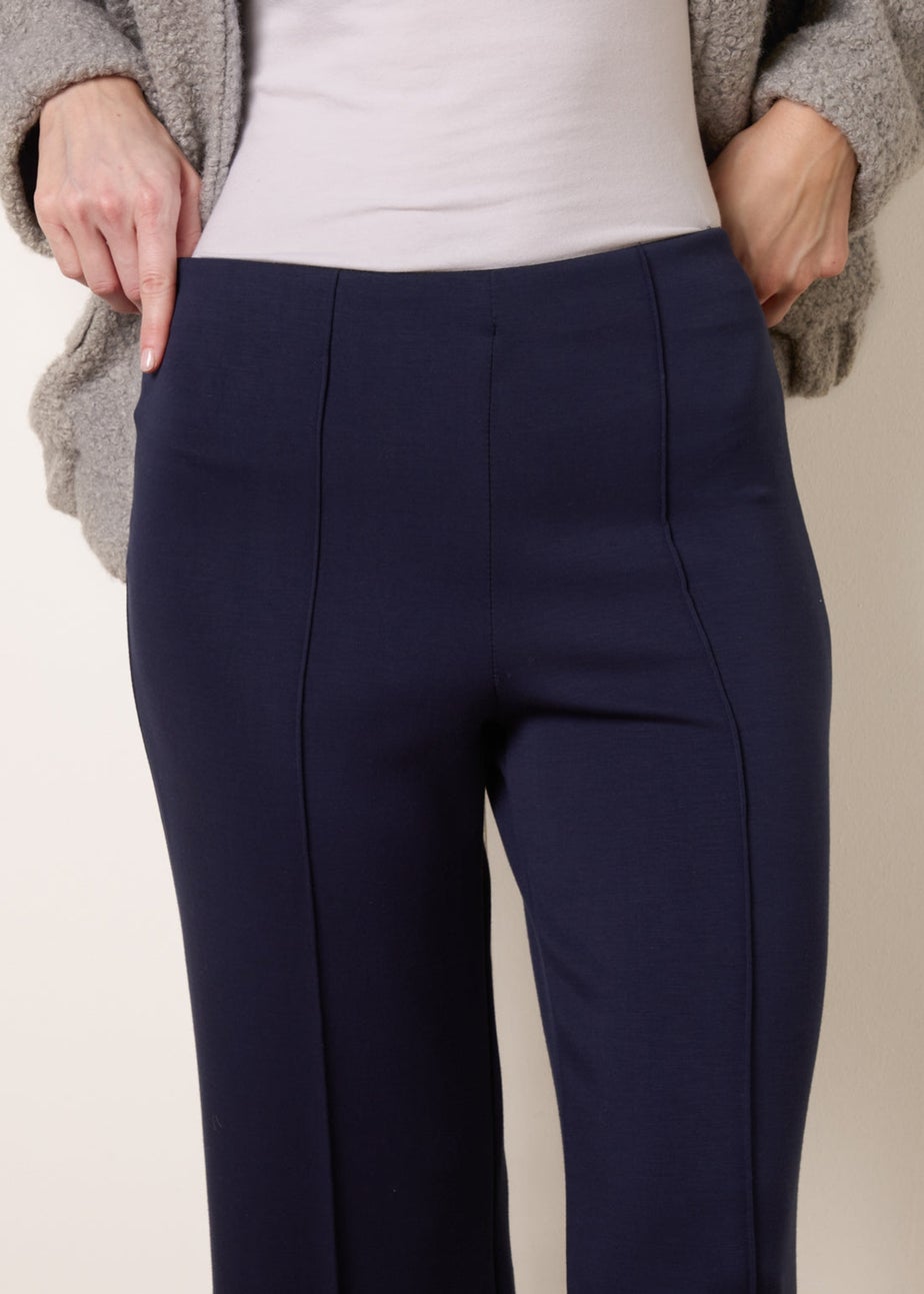 Blue Vanilla Navy Pintuck Jersey Trousers