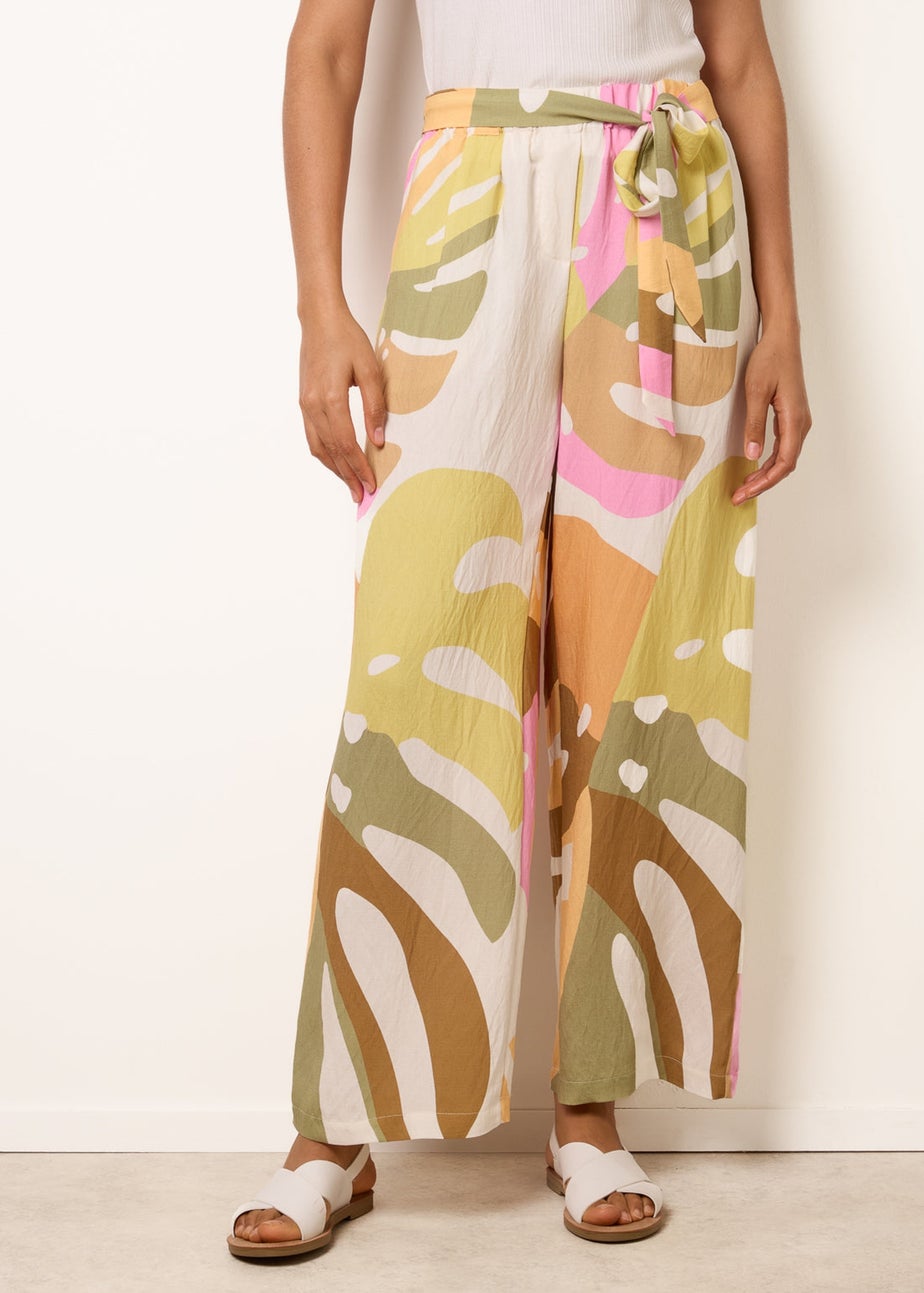 Blue Vanilla Multi Paper Bag Wide Leg Trousers