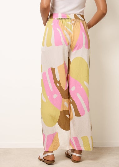 Blue Vanilla Multi Paper Bag Wide Leg Trousers