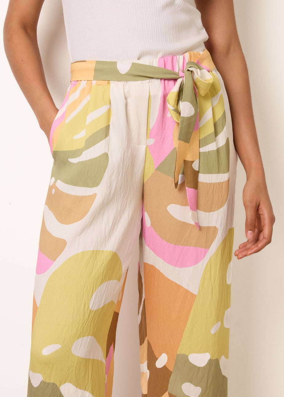 Blue Vanilla Multi Paper Bag Wide Leg Trousers