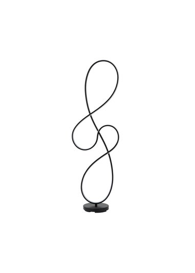 ValueLights Infinity Matt Black Swirl LED Floor Lamp