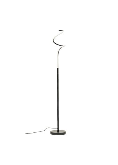 ValueLights Infinity Matt Black LED Spiral Floor Lamp