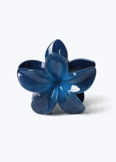 Muse Girls Navy Flower Claw Clip