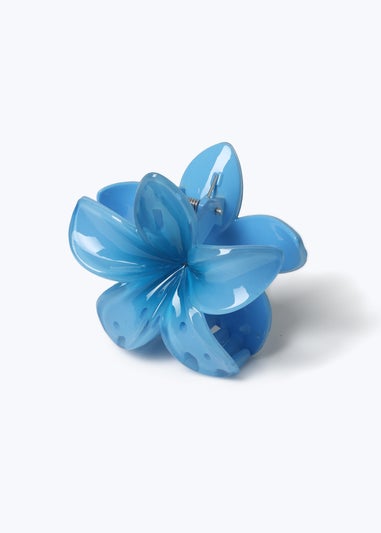 Muse Girls Light Blue Flower Claw Clip