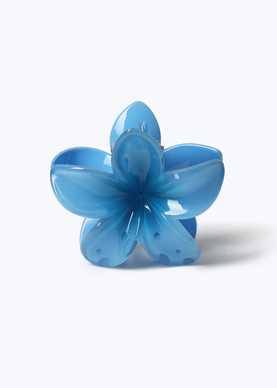 Muse Girls Light Blue Flower Claw Clip