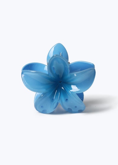 Muse Girls Light Blue Flower Claw Clip