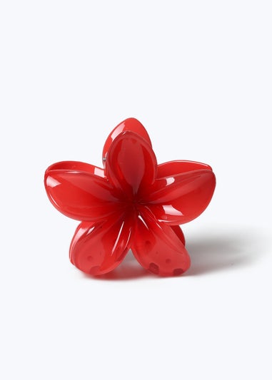 Muse Girls Red Flower Claw Clip