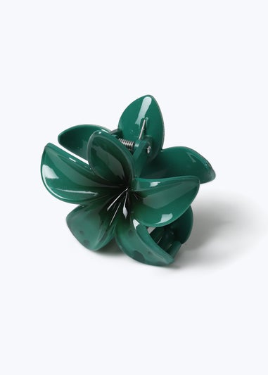 Muse Girls Green Flower Claw Clip