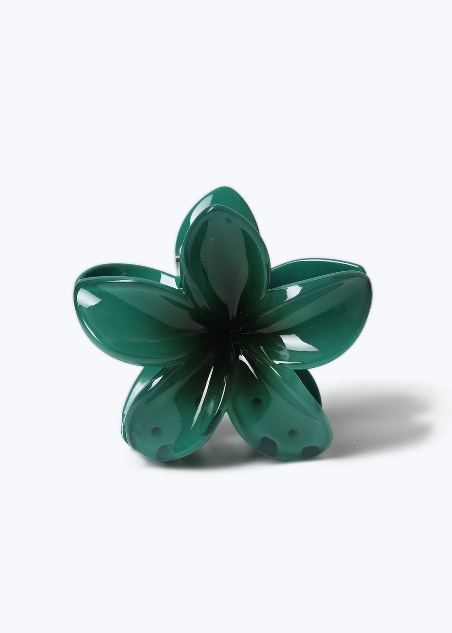Muse Girls Green Flower Claw Clip