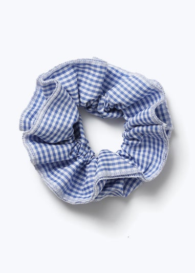 Muse Girls Blue Gingham Scrunchie