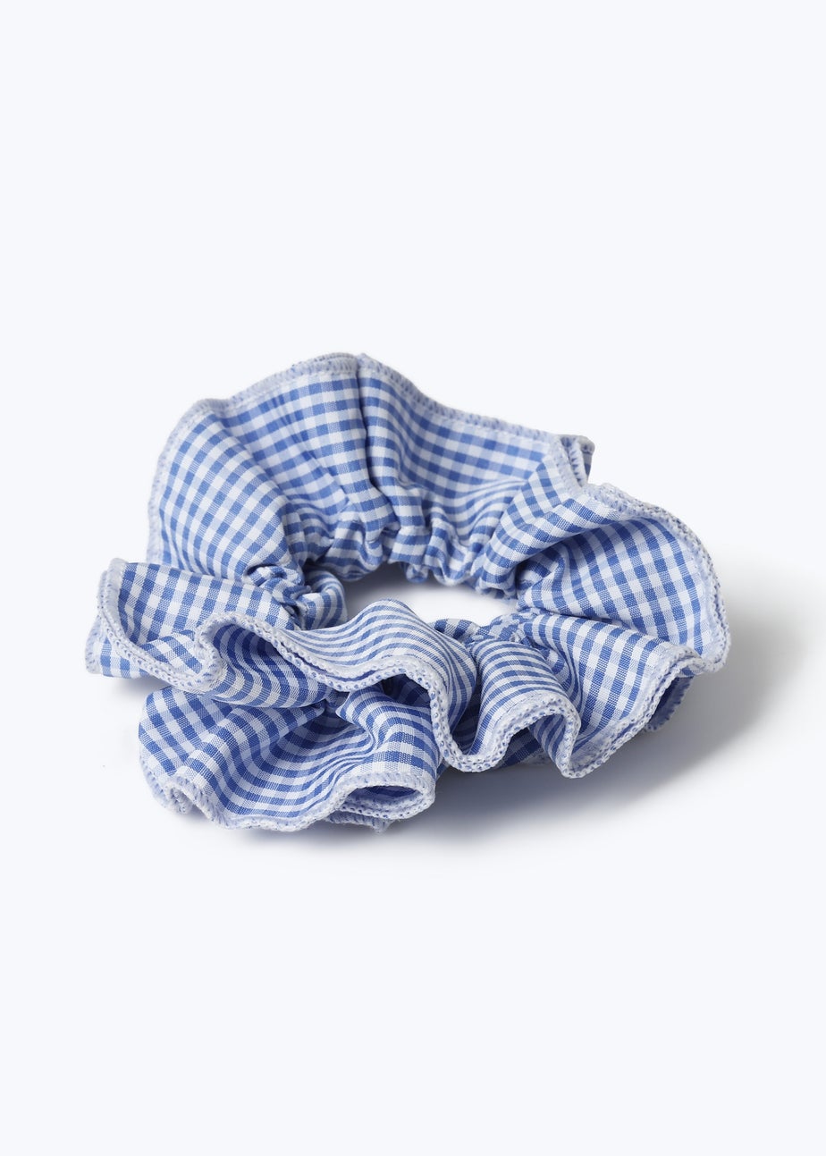 Muse Girls Blue Gingham Scrunchie