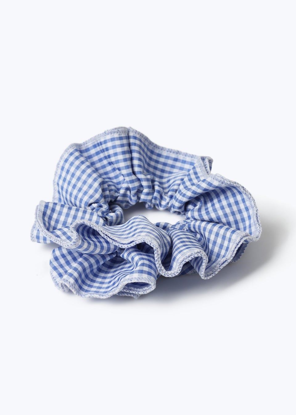 Muse Girls Blue Gingham Scrunchie