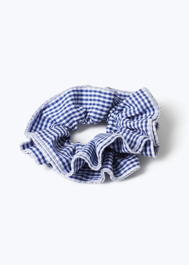 Muse Girls Navy Gingham Scrunchie