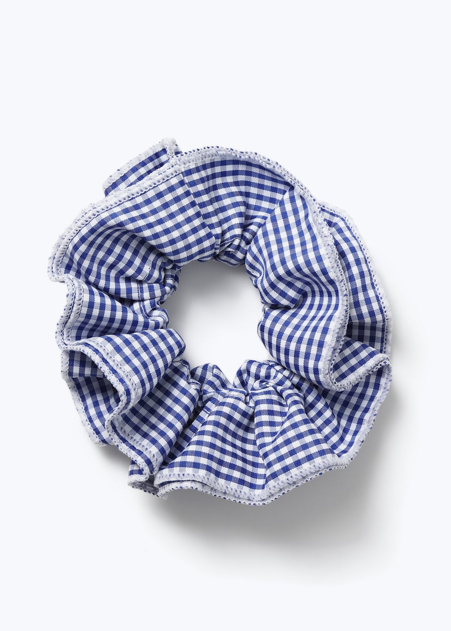 Muse Girls Navy Gingham Scrunchie