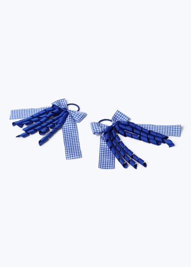 Muse Girls Navy Gingham Spiral Bobbles