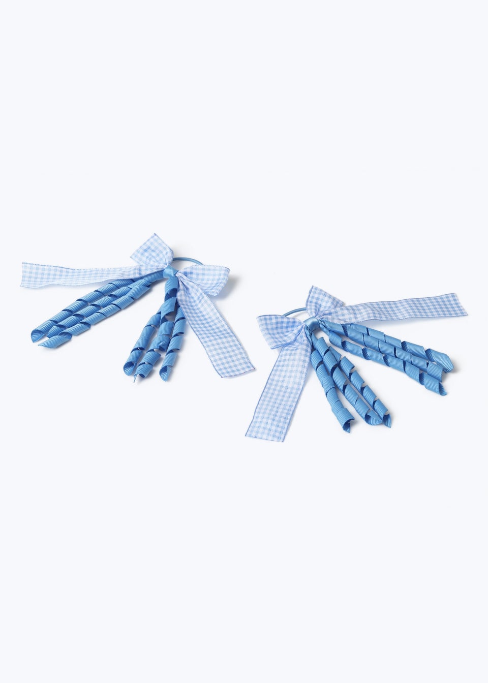 Muse Girls Blue Gingham Spiral Bobbles