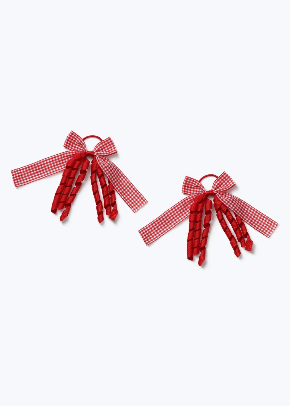 Muse Girls Red Gingham Spiral Bobbles