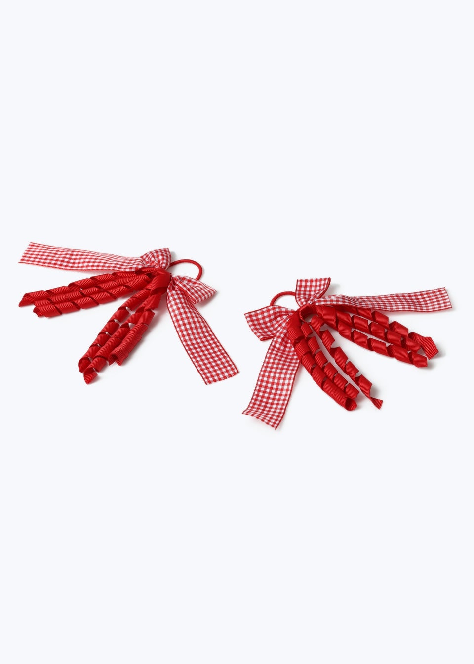 Muse Girls Red Gingham Spiral Bobbles
