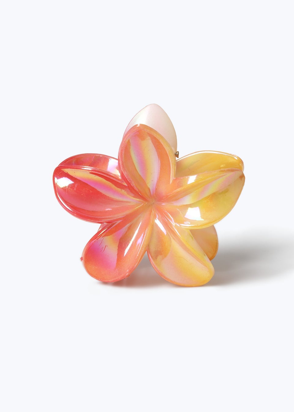Muse Orange Iridescent Flower Claw Clip