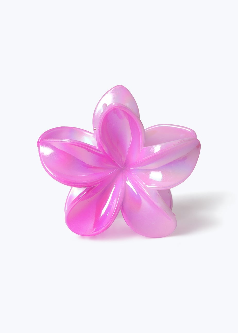 Muse Pink Iridescent Flower Claw Clip