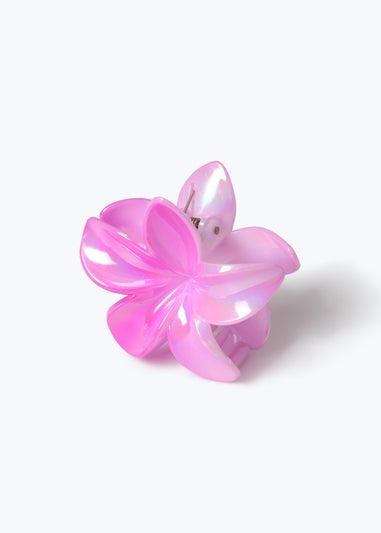Muse Pink Iridescent Flower Claw Clip