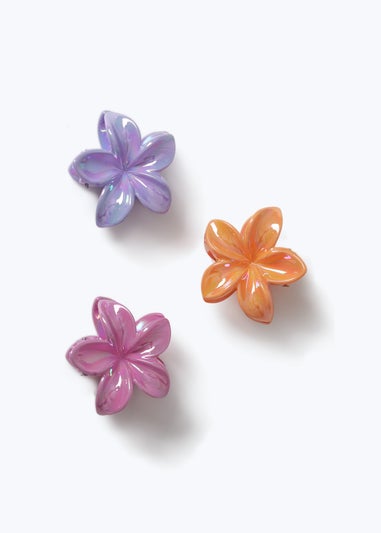 Muse 3 Pack Iridescent Mini Flower Claws