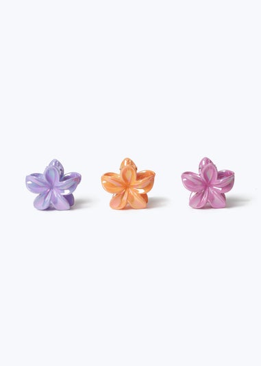 Muse 3 Pack Iridescent Mini Flower Claws