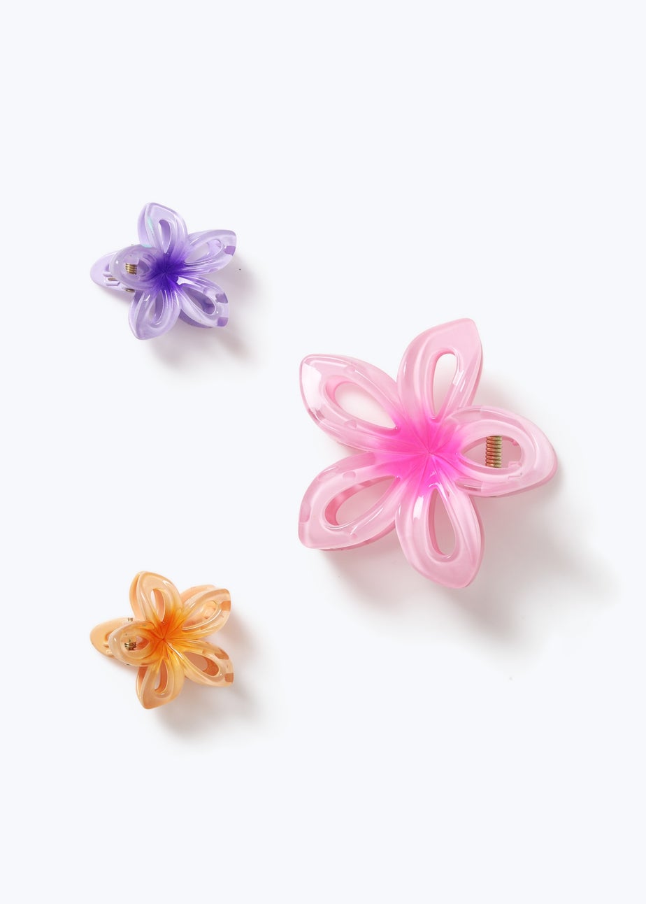 Muse 3 Pack Bright Flower Claw Clips