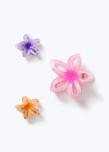 Muse 3 Pack Bright Flower Claw Clips