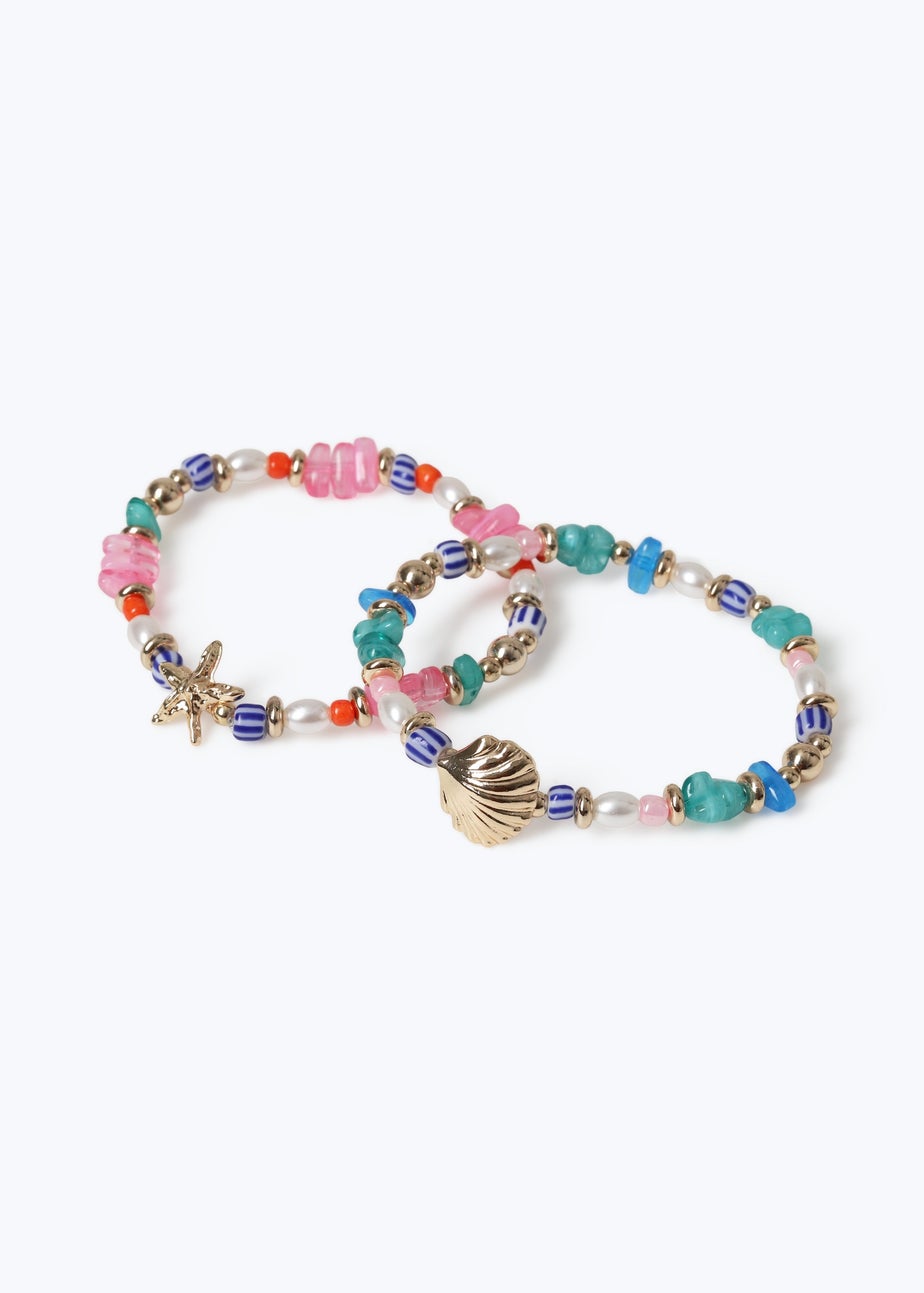 Muse 2 Pack Multi Colour Beaded Bracelets
