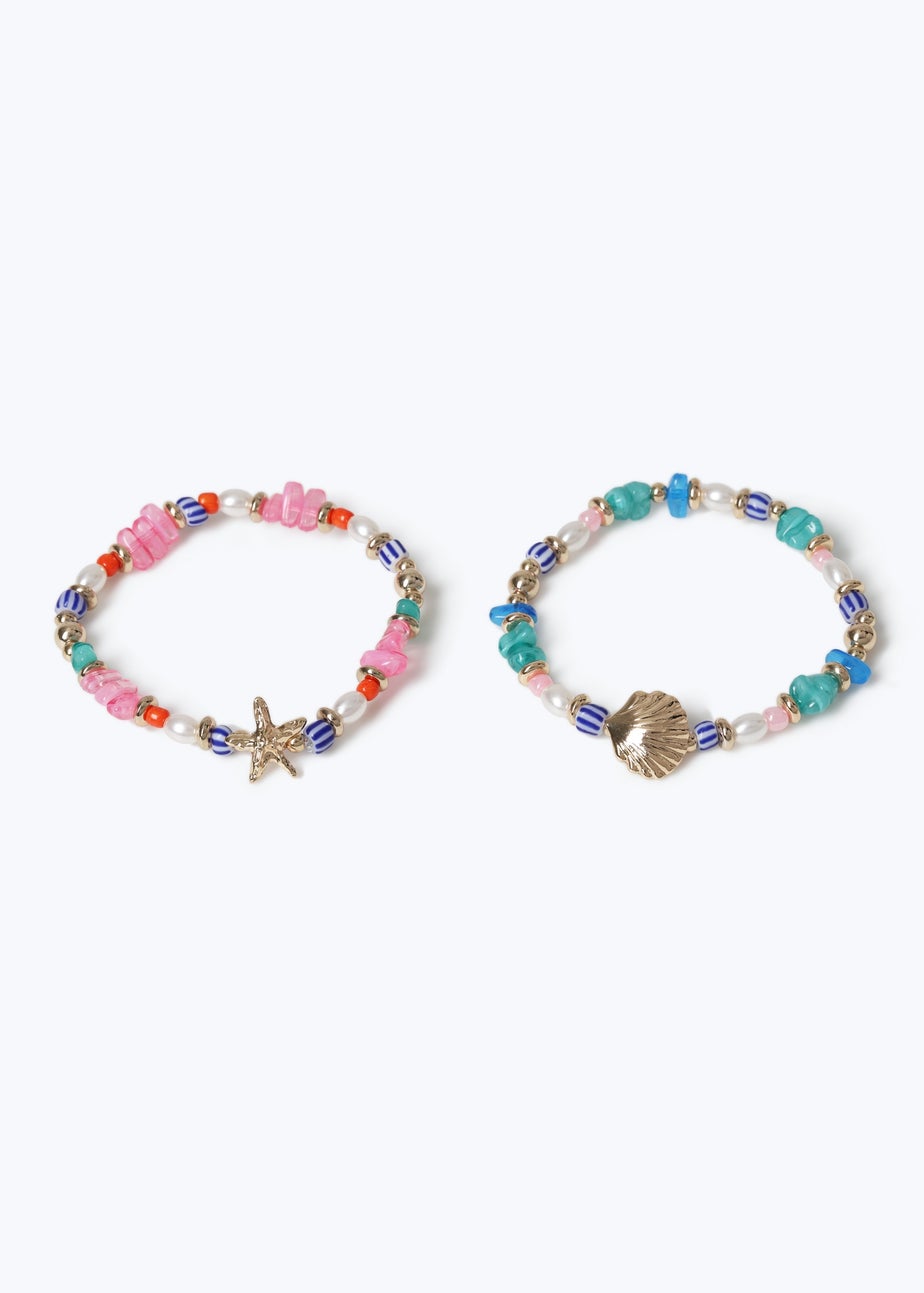 Muse 2 Pack Multi Colour Beaded Bracelets