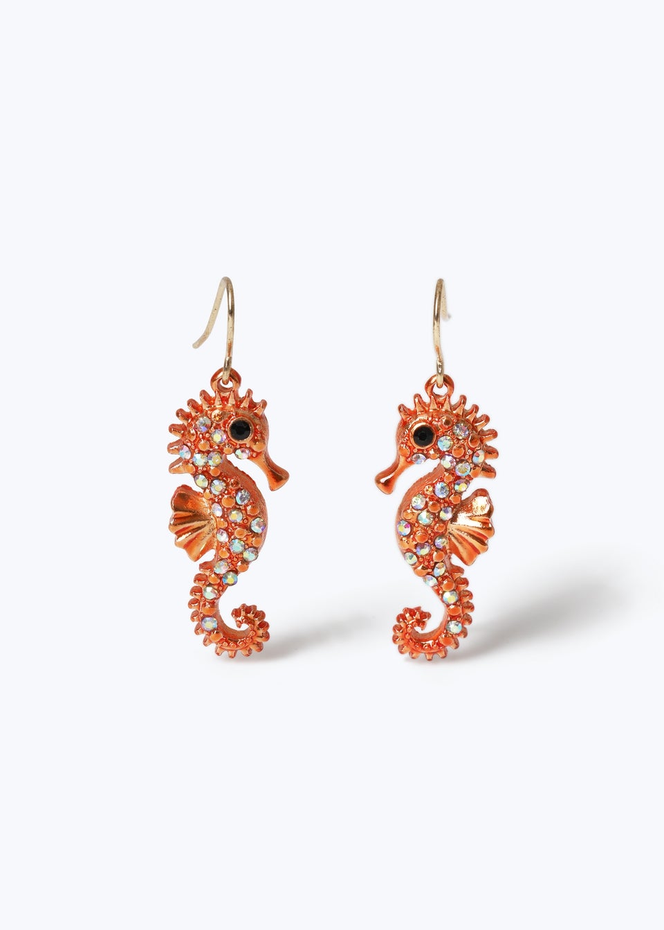 Muse Orange Sea Horse Earrings