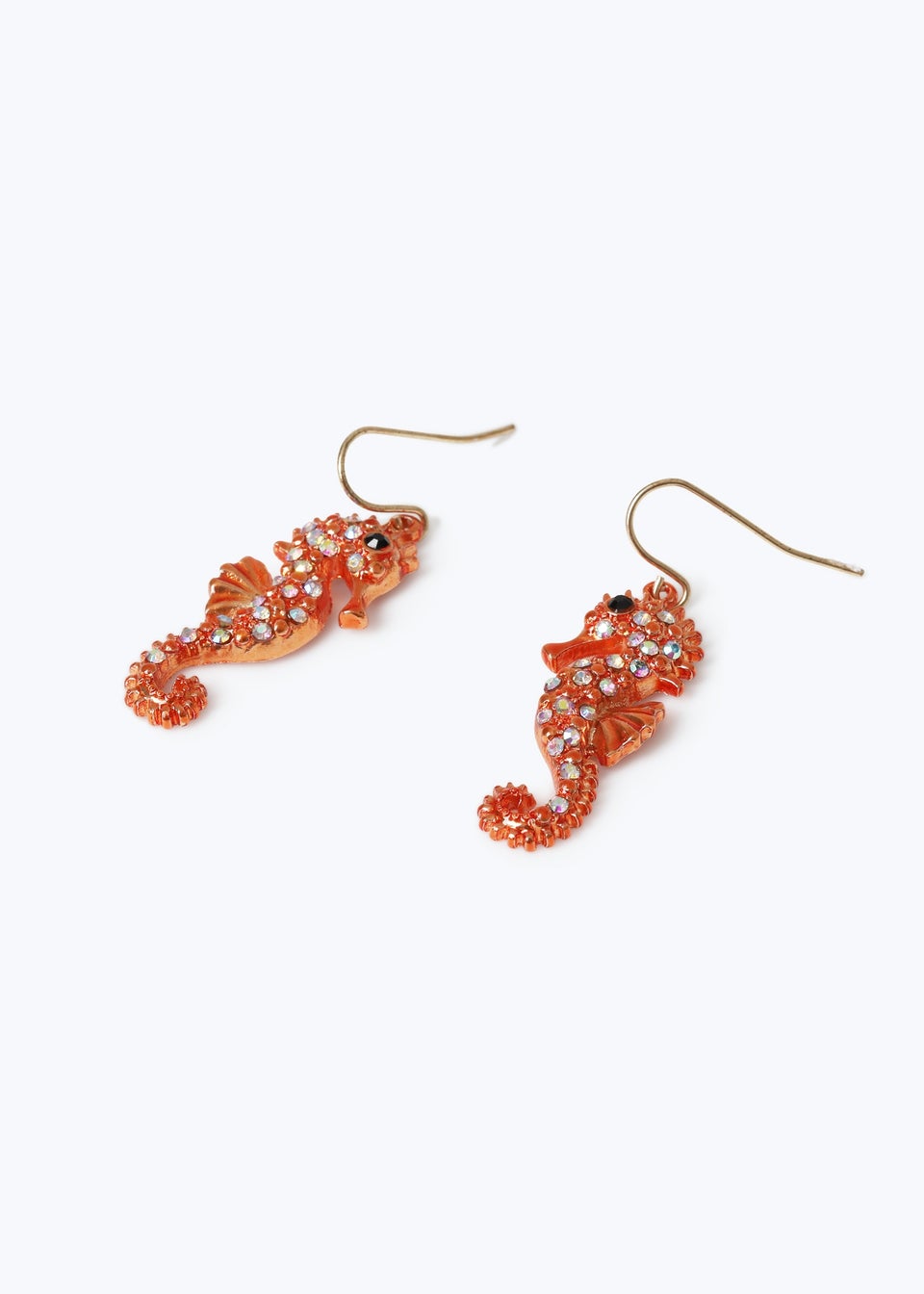 Muse Orange Sea Horse Earrings