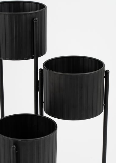 Scottish Everlastings Set of 3 Indoor/Outdoor Black Planters