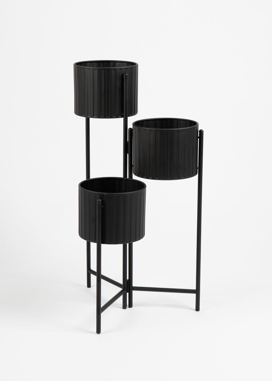 Scottish Everlastings Set of 3 Indoor/Outdoor Black Planters