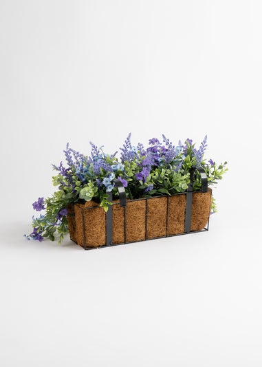 Scottish Everlastings Purple Mixed Trailing Outdoor Window Hanging Trough (55cm)