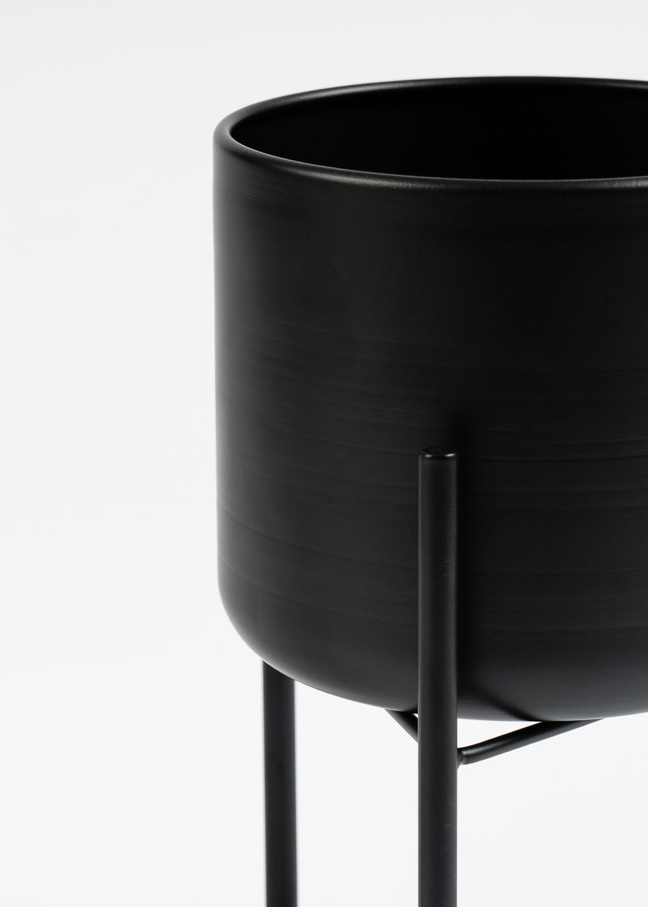 Scottish Everlastings Set of 2 Black Planters