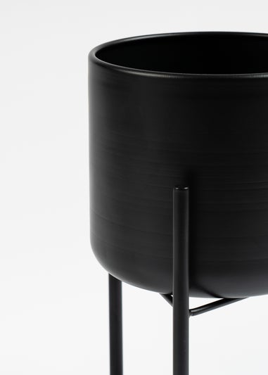 Scottish Everlastings Set of 2 Black Planters