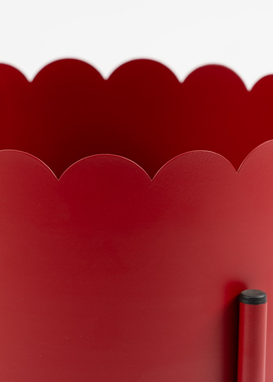 Scottish Everlastings Red Scallop Planter