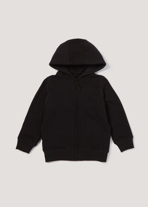 Childrens black shop zip up hoodie