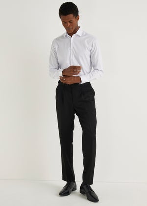 Taylor & Wright Black Regular Fit Flexi Waist Trousers - Matalan