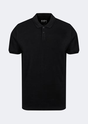 Black Essential Pique Polo Shirt Matalan